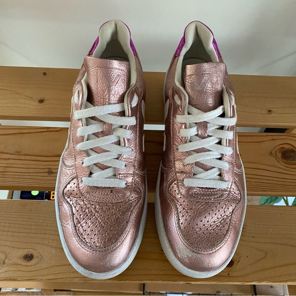 Veja V-10 Pink Matallic Sneakers 9 - Picture 5 of 16